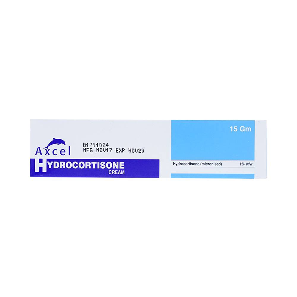 Kem bôi Axcel Hydrocortisone Cream điều trị dị ứng ngoài da, viêm da tiếp xúc (15g)