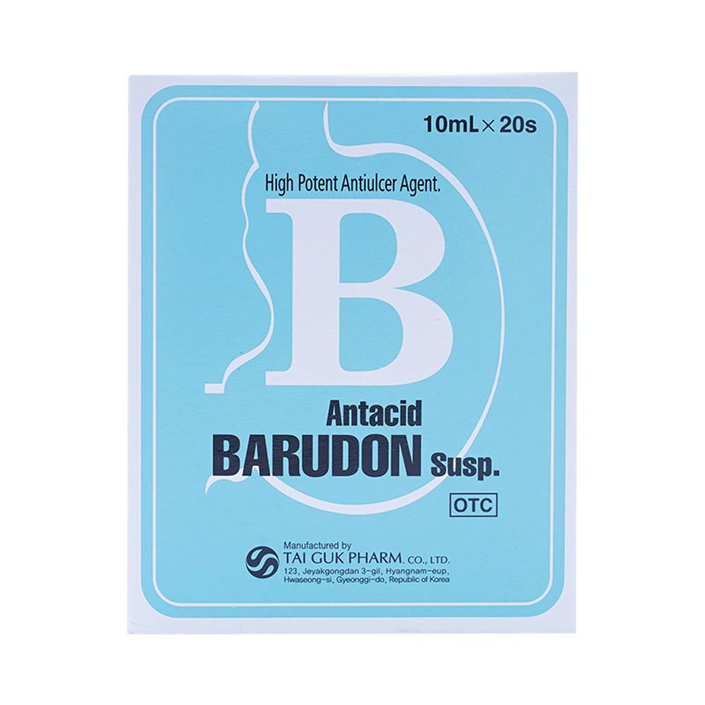 Hỗn dịch Barudon Susp Clesstra giảm đau nhanh trong viêm dạ dày, loét dạ dày - tá tràng (20 gói x 10ml)