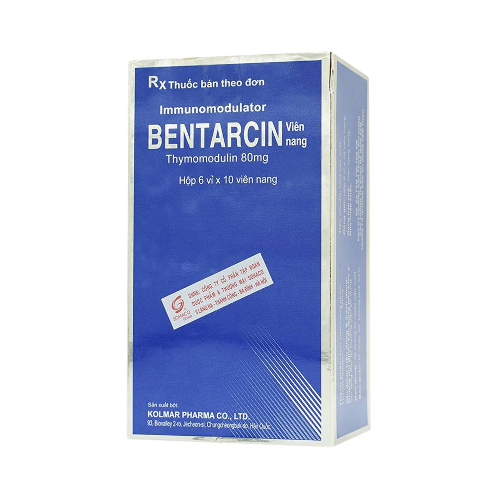 Thuốc Bentarcin 80mg Kolmar chống ung thư, hỗ trợ điều trị tác động vào hệ miễn dịch (6 vỉ x 10 viên)