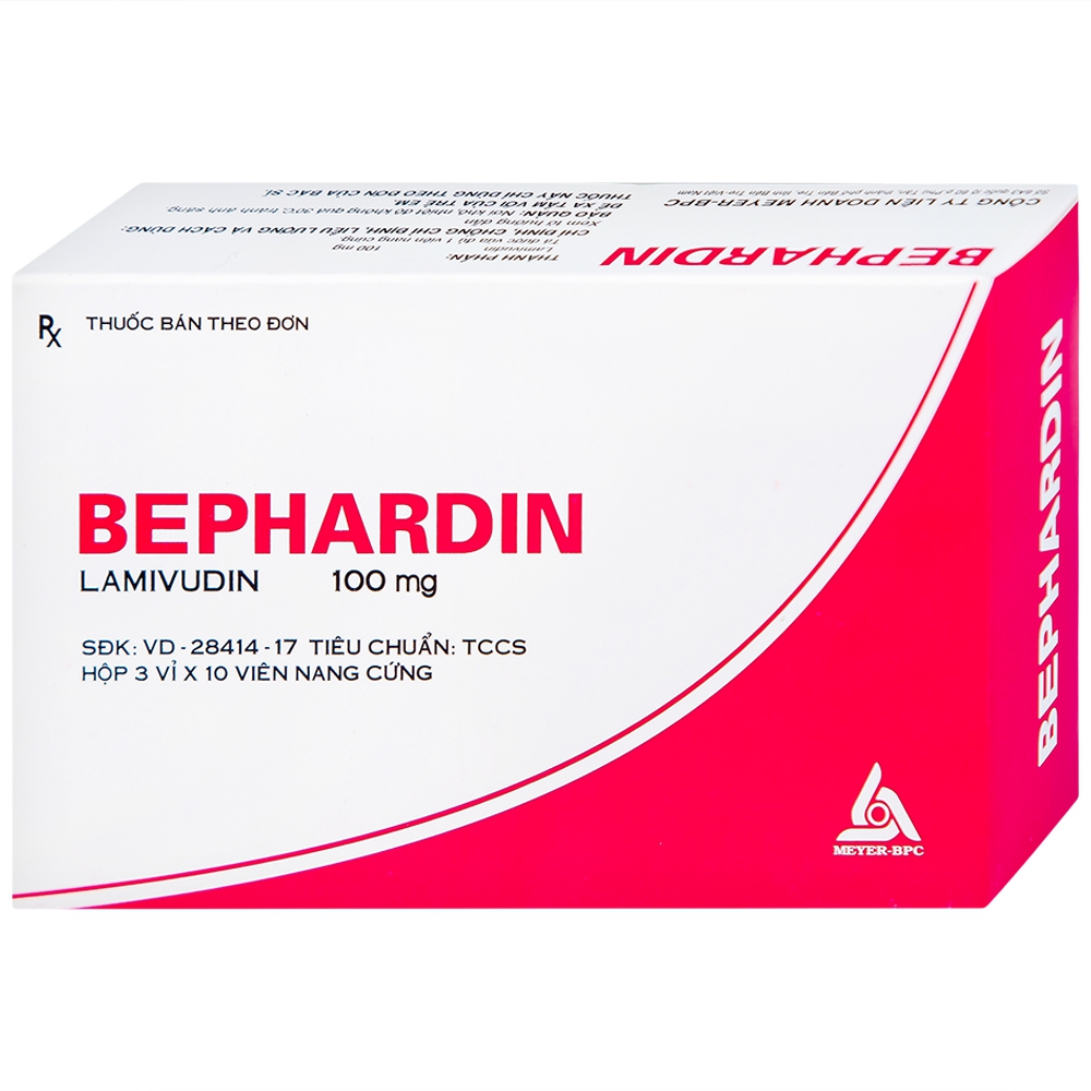 Thuốc Bephardine 100mg điều trị viêm gan siêu vi B mạn tính (3 vỉ x 10 viên)