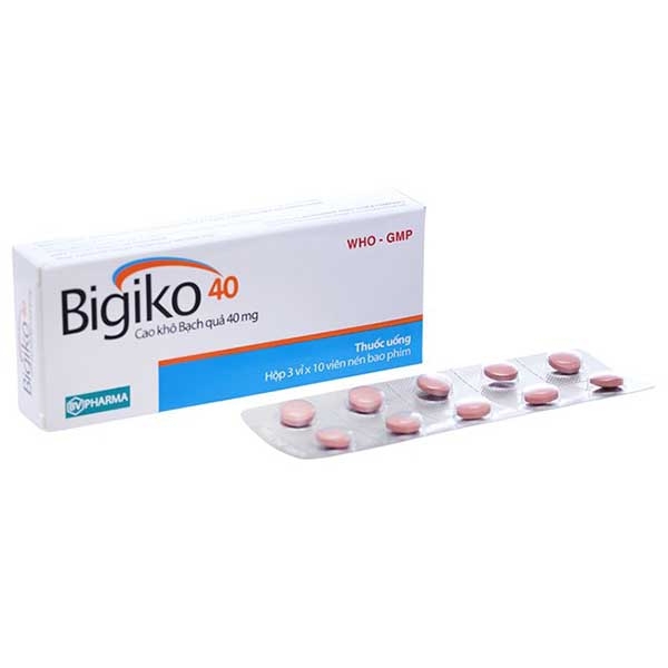 Thuốc Bigiko 40 BV Pharma điều trị thiểu năng tuần hoàn não (3 vỉ x 10 viên)