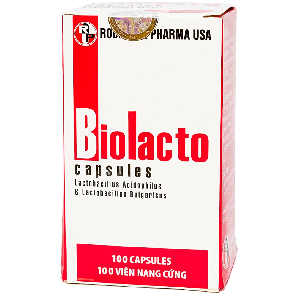 Viên uống Biolacto Robinson Pharma USA bổ sung lợi khuẩn giúp cân bằng hệ vi sinh đường ruột (100 viên)