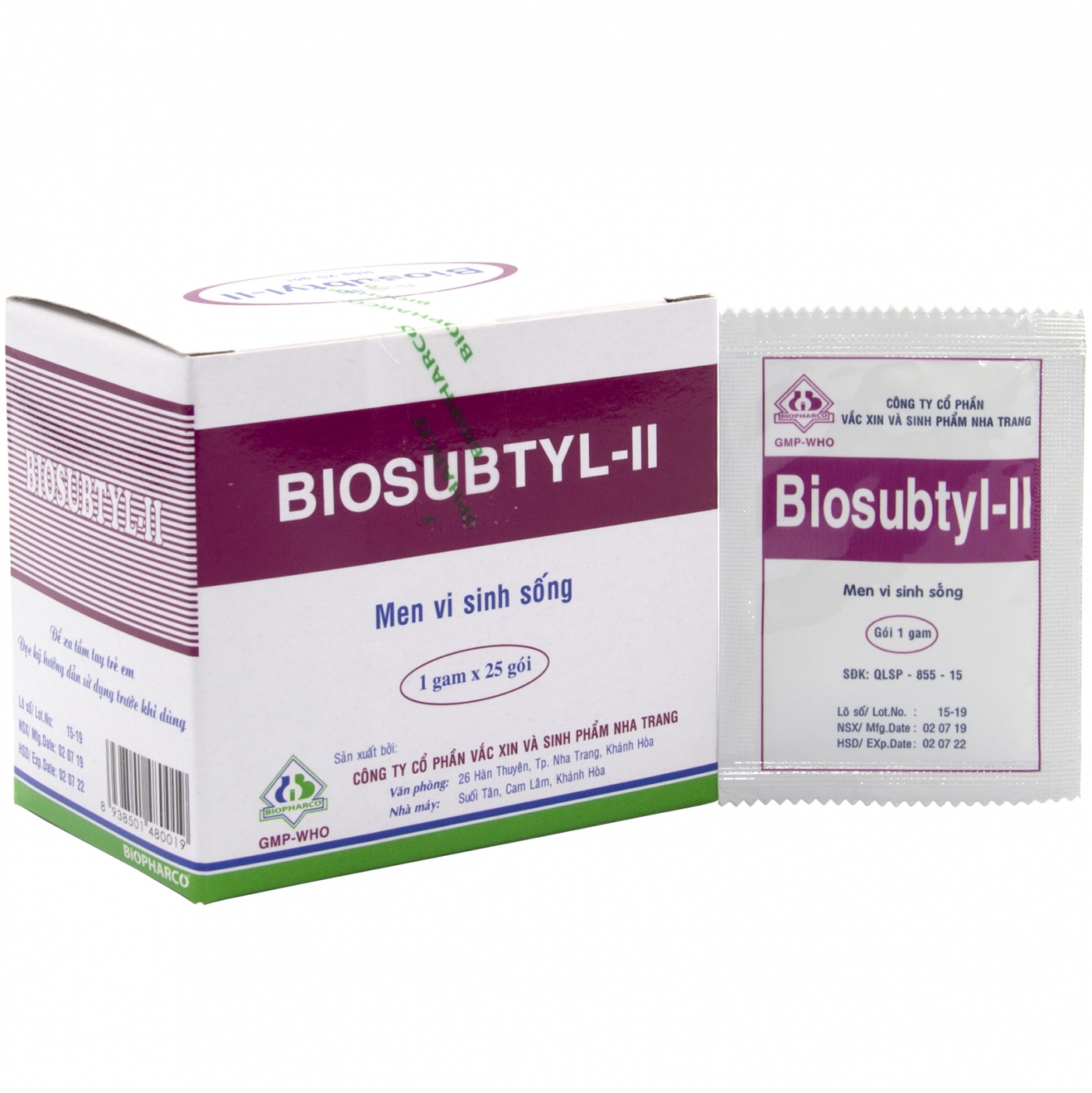 Men vi sinh sống Biosubtyl-II Biopharco điều trị tiêu chảy, viêm ruột (25 gói)