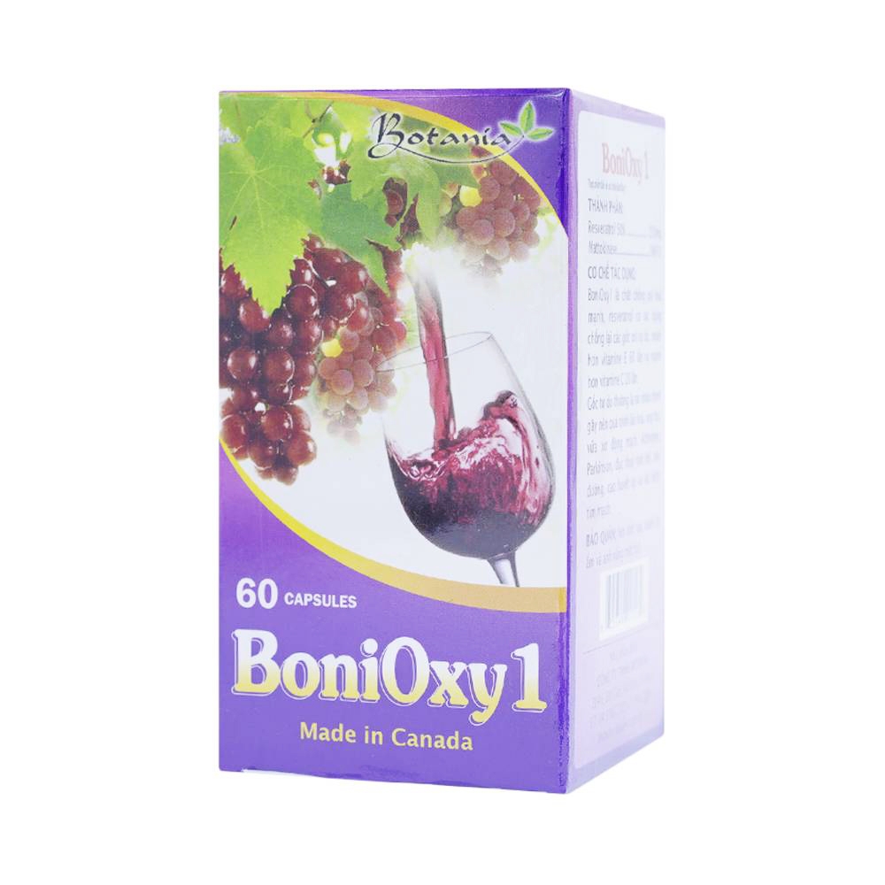 Viên uống BoniOxy1 Botania hỗ trợ hạ đường huyết, hạ cholesterol máu (60 viên)