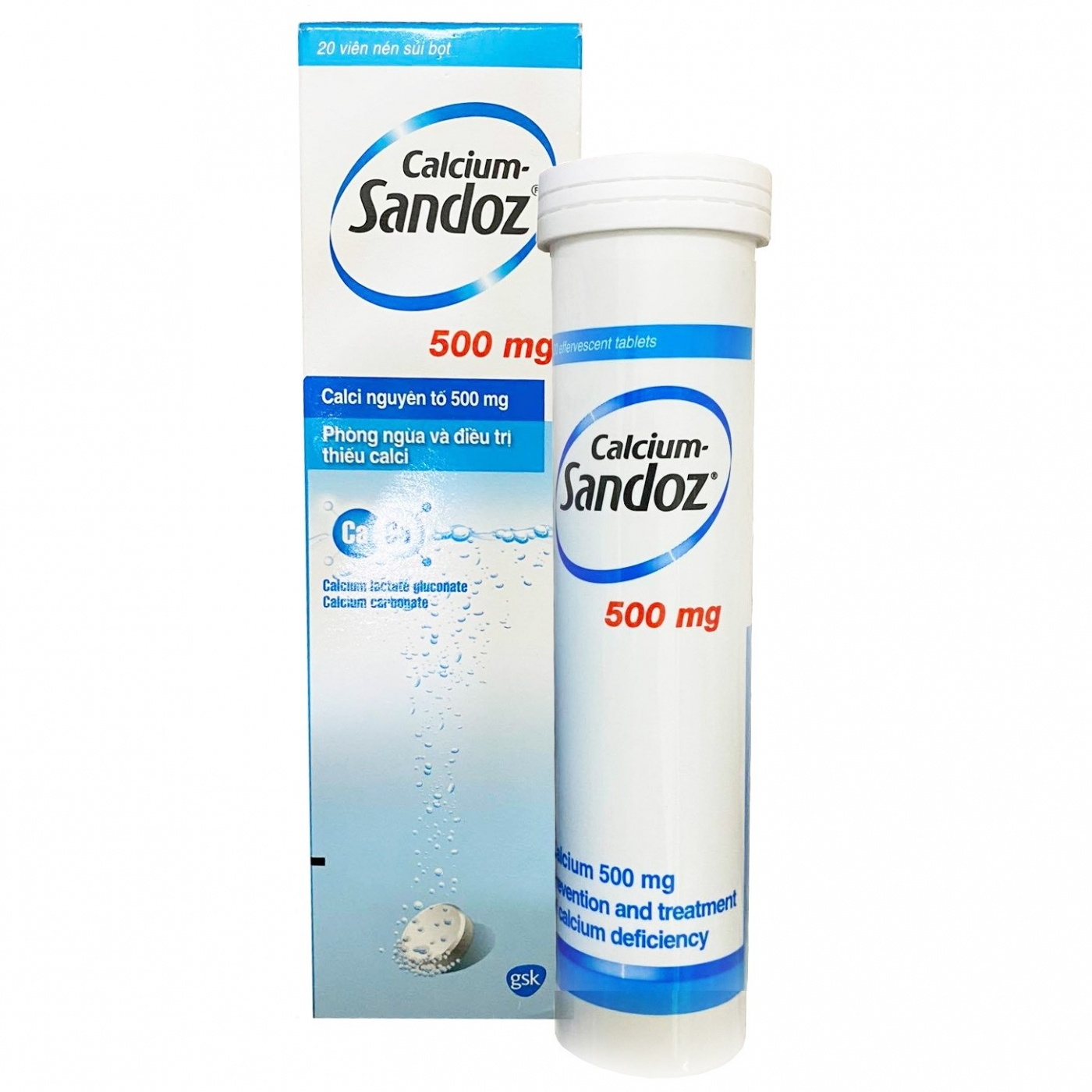 Viên sủi Calcium Sandoz phòng và điều trị loãng xương (20 viên)