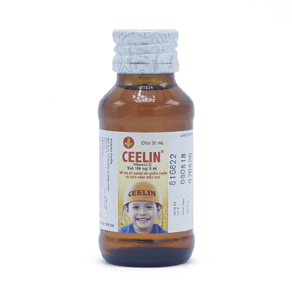 Siro Ceelin United bổ sung vitamin C, tăng cường sức đề kháng (30ml)