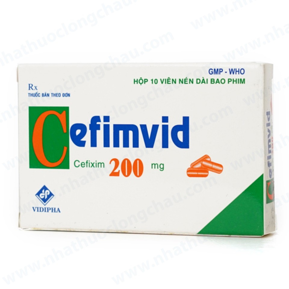 Thuốc kháng sinh Cefimvid 200mg Vidipha điều trị nhiễm trùng (1 vỉ x 10 viên)