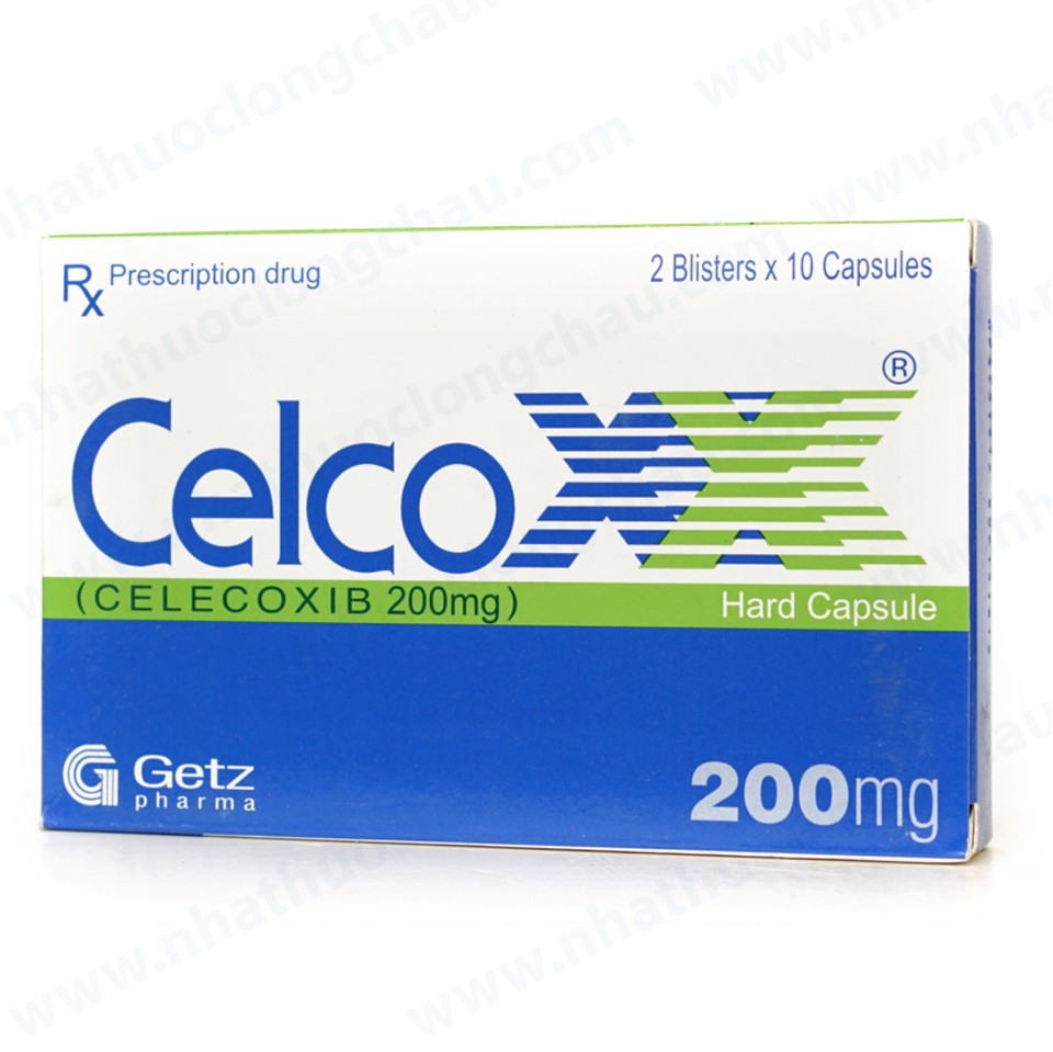 Thuốc Celcoxx 200mg Getz giảm viêm xương khớp, viêm khớp dạng thấp (2 vỉ x 10 viên)