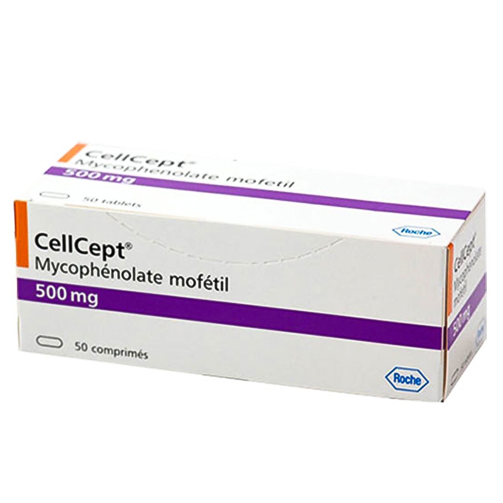 Thuốc Cellcept 500mg Roche dự phòng hiện tượng thải ghép cấp tính (5 vỉ x 10 viên)