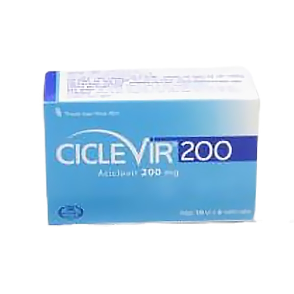 Thuốc Ciclevir 200 Abbott điều trị nhiễm virus Herpes simplex tuýp 1 và 2 (10 vỉ x 5 viên)