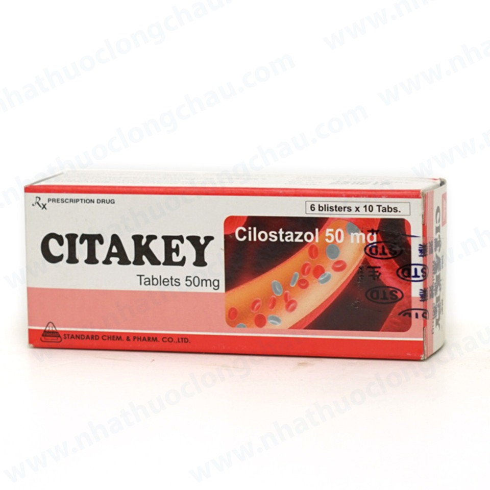 Thuốc Citakey Tables 50mg điều trị chứng khập khiễng cách hồi (6 vỉ x 10 viên)