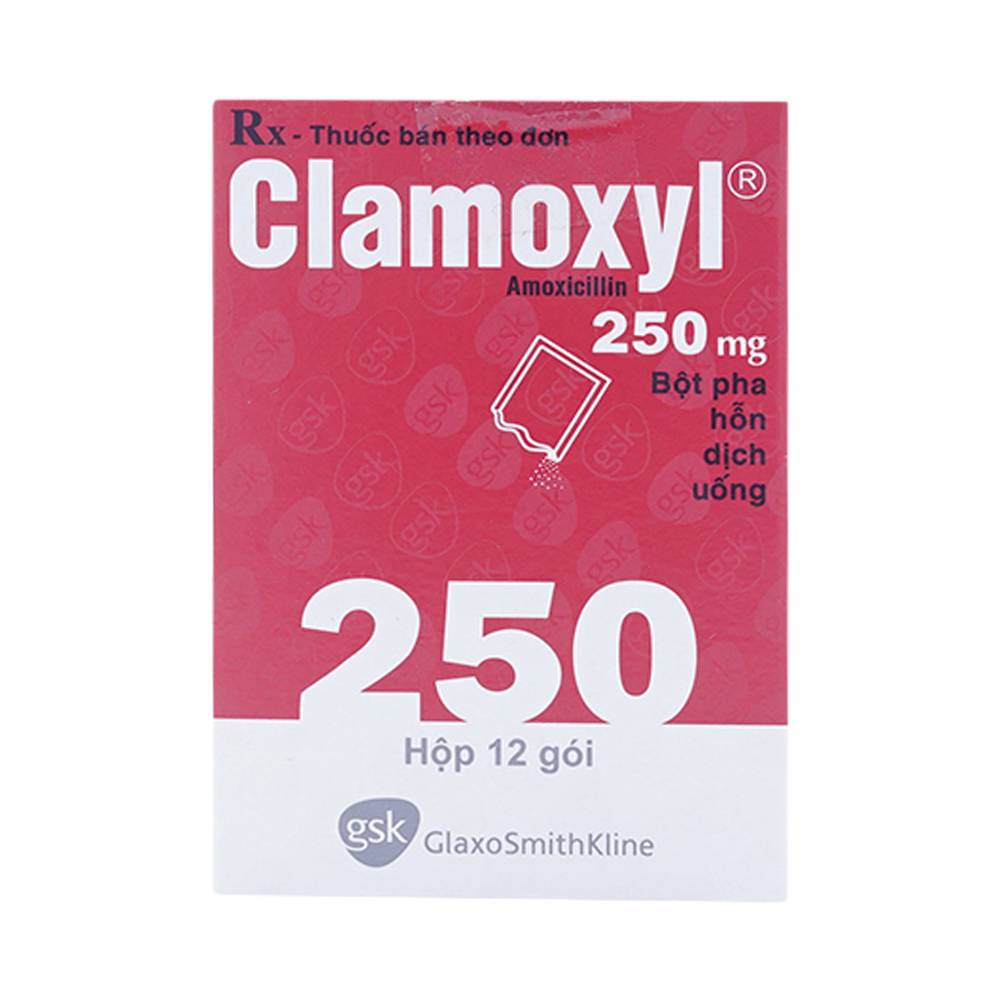 Bột pha hỗn dịch uống Clamoxyl 250mg