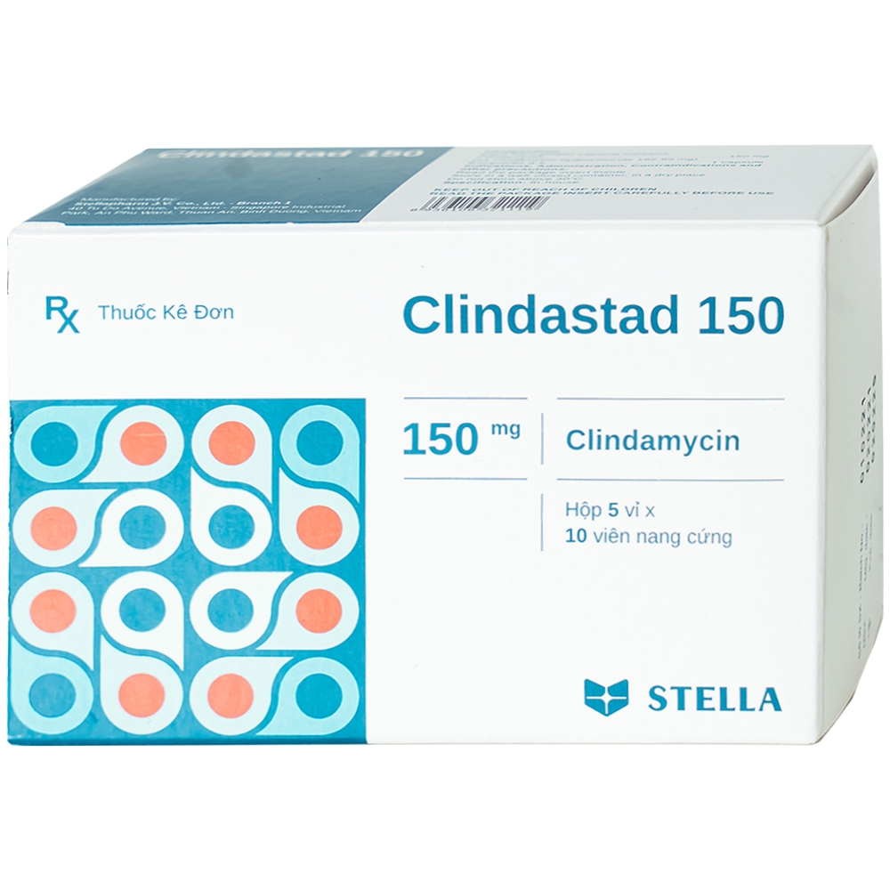 Thuốc Clindastad 150 Stella điều trị nhiễm khuẩn (5 vỉ x 10 viên)