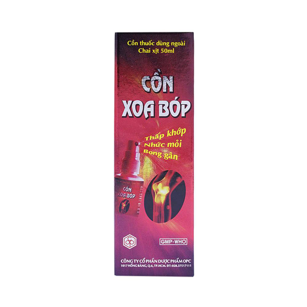 Cồn xoa bóp OPC hỗ trợ giảm nhức mỏi, thấp khớp, bong gân (50ml)