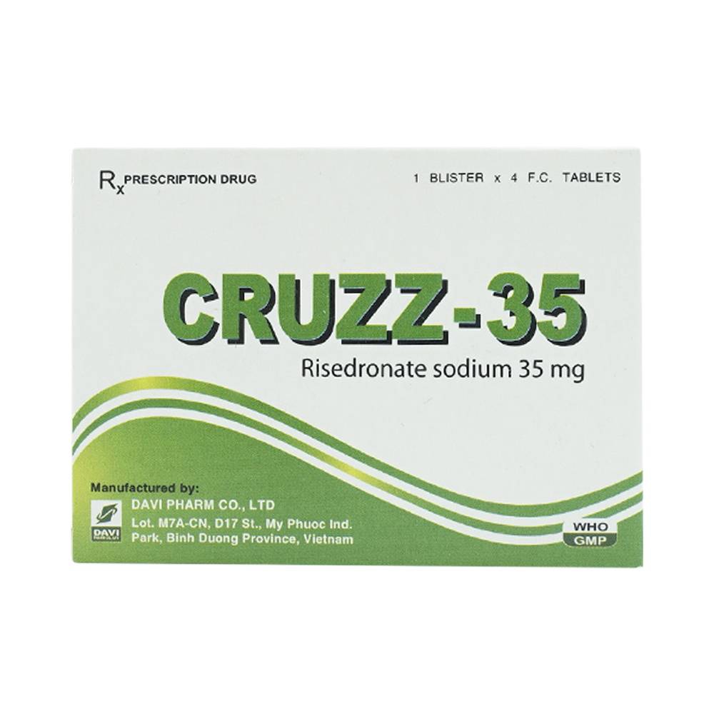 Thuốc Cruzz-35 Davi Pharm phòng ngừa và điều trị loãng xương (1 vỉ x 4 viên)