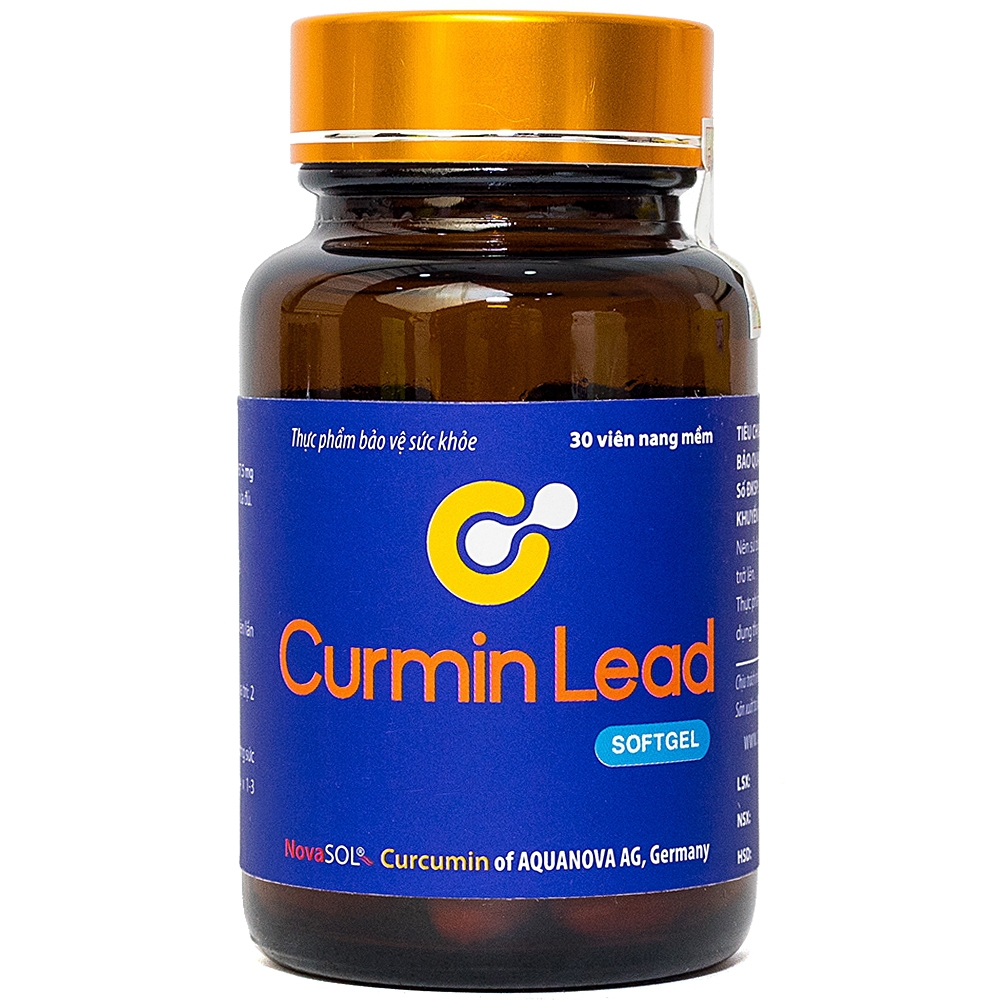 Viên uống Curmin Lead Softgel hỗ trợ giảm triệu chứng viêm loét dạ dày, hành tá tràng (30 viên)