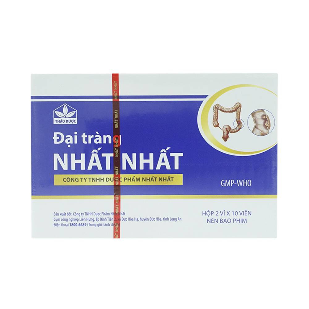 Thuốc Đại Tràng Nhất Nhất điều trị viêm đại tràng, tiêu chảy, rối loạn tiêu hóa (2 vỉ x 10 viên)