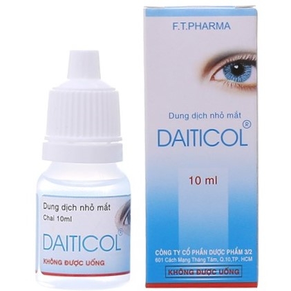 Thuốc nhỏ mắt Daiticol Dược 3-2 điều trị đỏ mắt, ngứa mắt, xốn mắt (10ml)