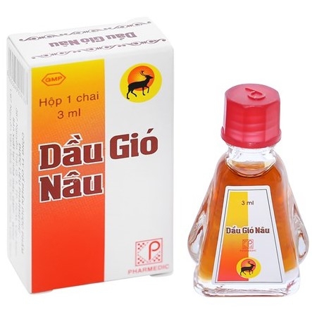 Dầu gió Nâu Pharmedic điều trị cảm cúm, sổ mũi, chóng mặt, say tàu xe (2ml)