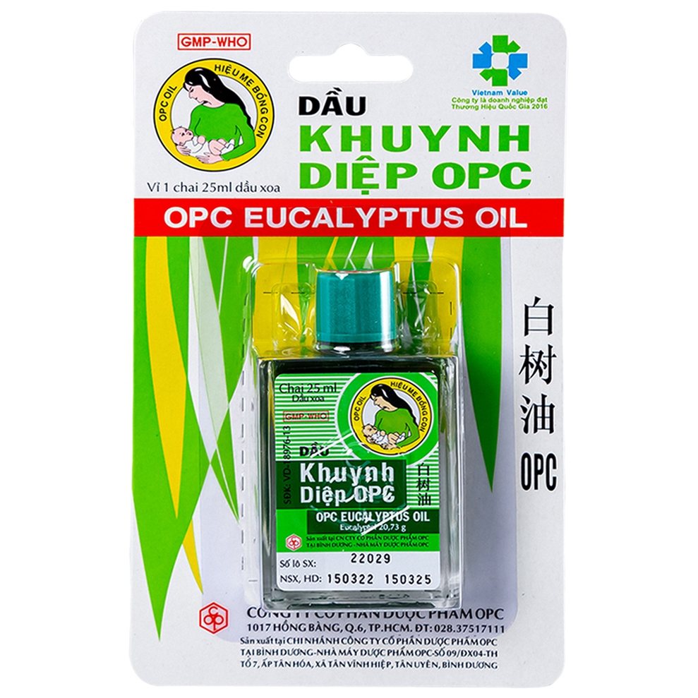 Dầu Khuynh Diệp OPC phòng và trị cảm cúm, sổ mũi, nghẹt mũi (25ml)