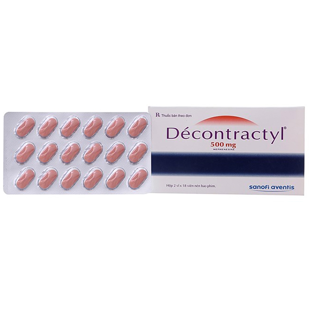 Thuốc Decontractyl 500mg Sanofi điều trị hỗ trợ các cơn đau do co thắt cơ (2 vỉ x 18 viên)