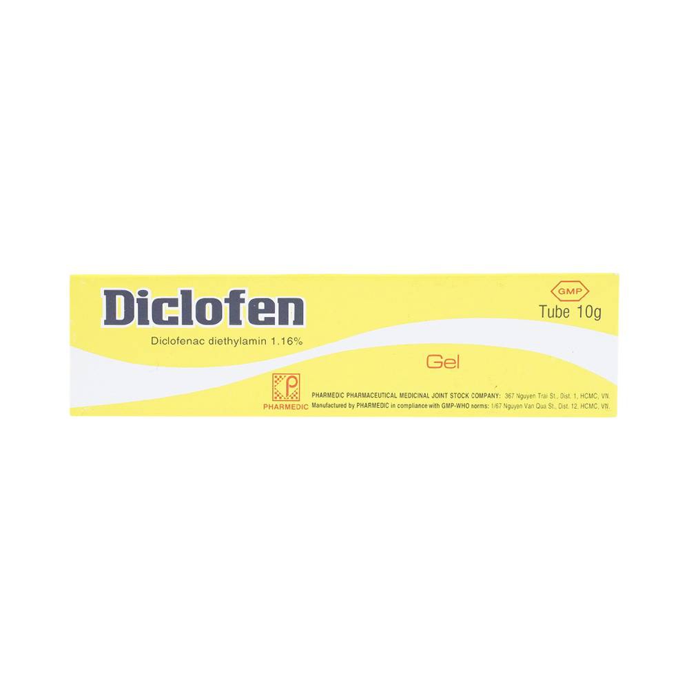 Gel Diclofen Pharmedic hỗ trợ giảm đau viêm xương, khớp tại chỗ (10g)