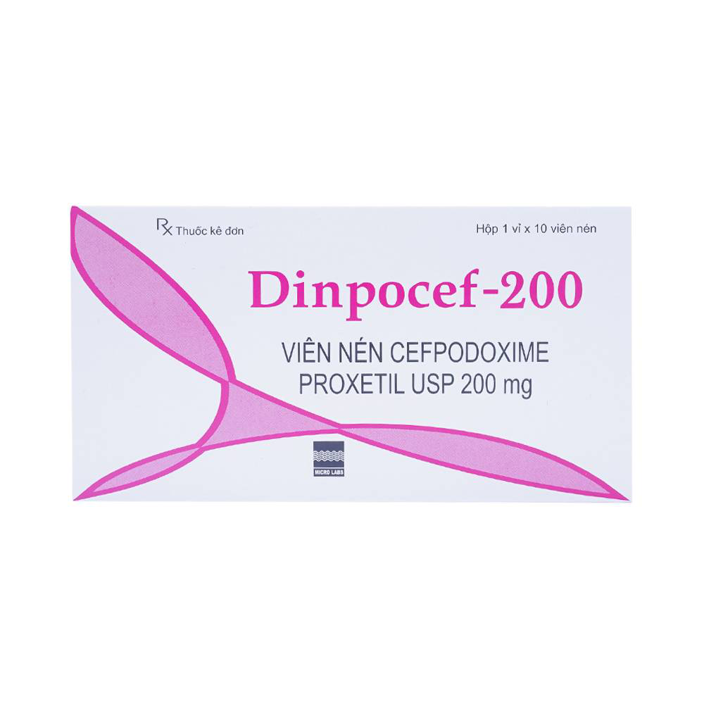 Thuốc Dinpocef-200 Micro điều trị nhiễm trùng (10 viên)