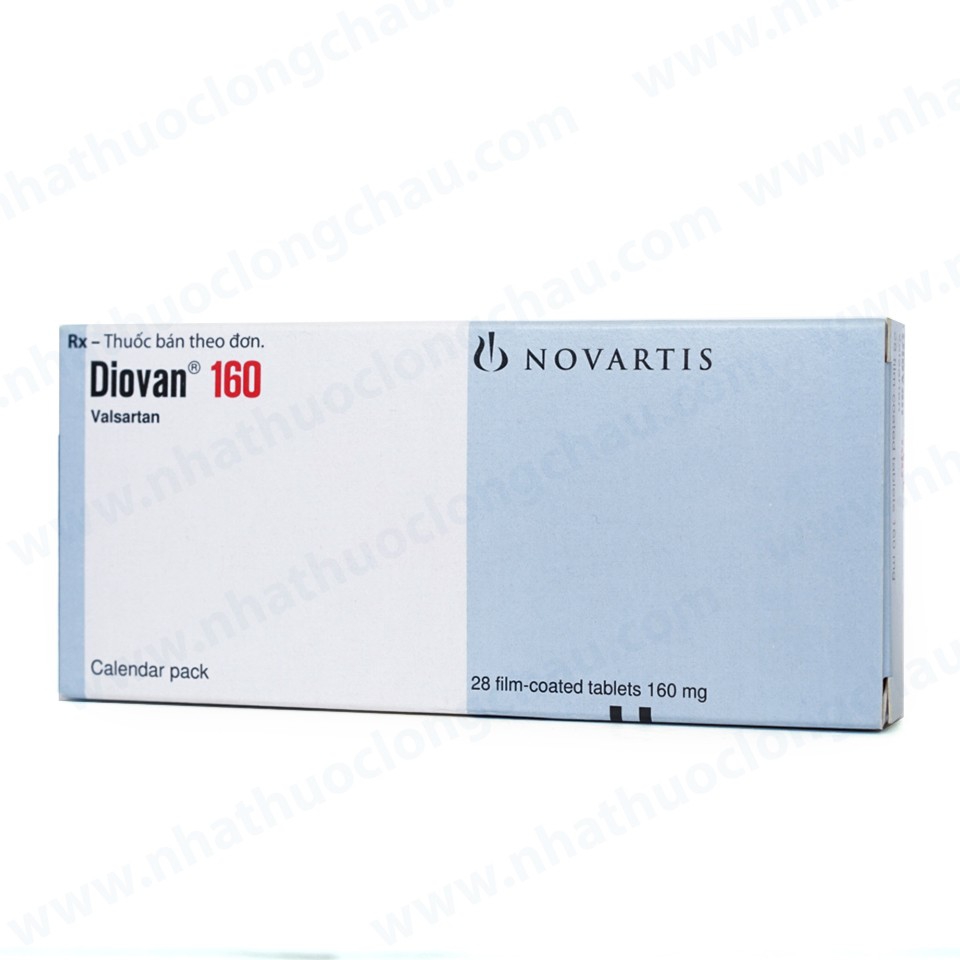 Thuốc Diovan 160 Novartis điều trị bệnh tăng huyết áp, suy tim (2 vỉ x 14 viên)