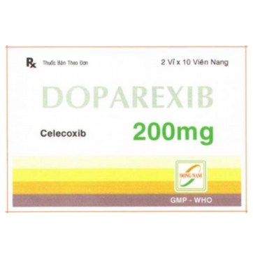 Thuốc Doparexib 200mg điều trị triệu chứng viêm xương khớp và viêm khớp dạng thấp (3 vỉ x 10 viên)