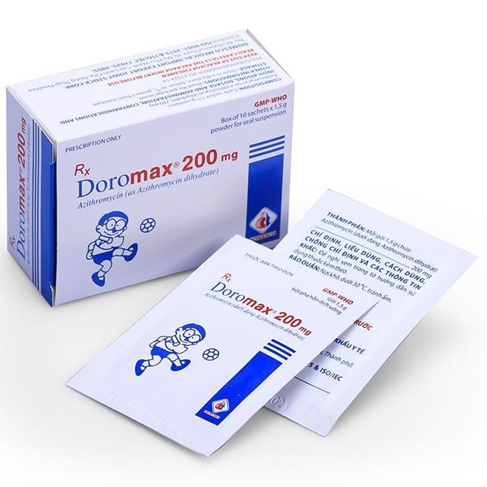 Bột Doromax 200mg Domesco điều trị nhiễm khuẩn (10 gói)