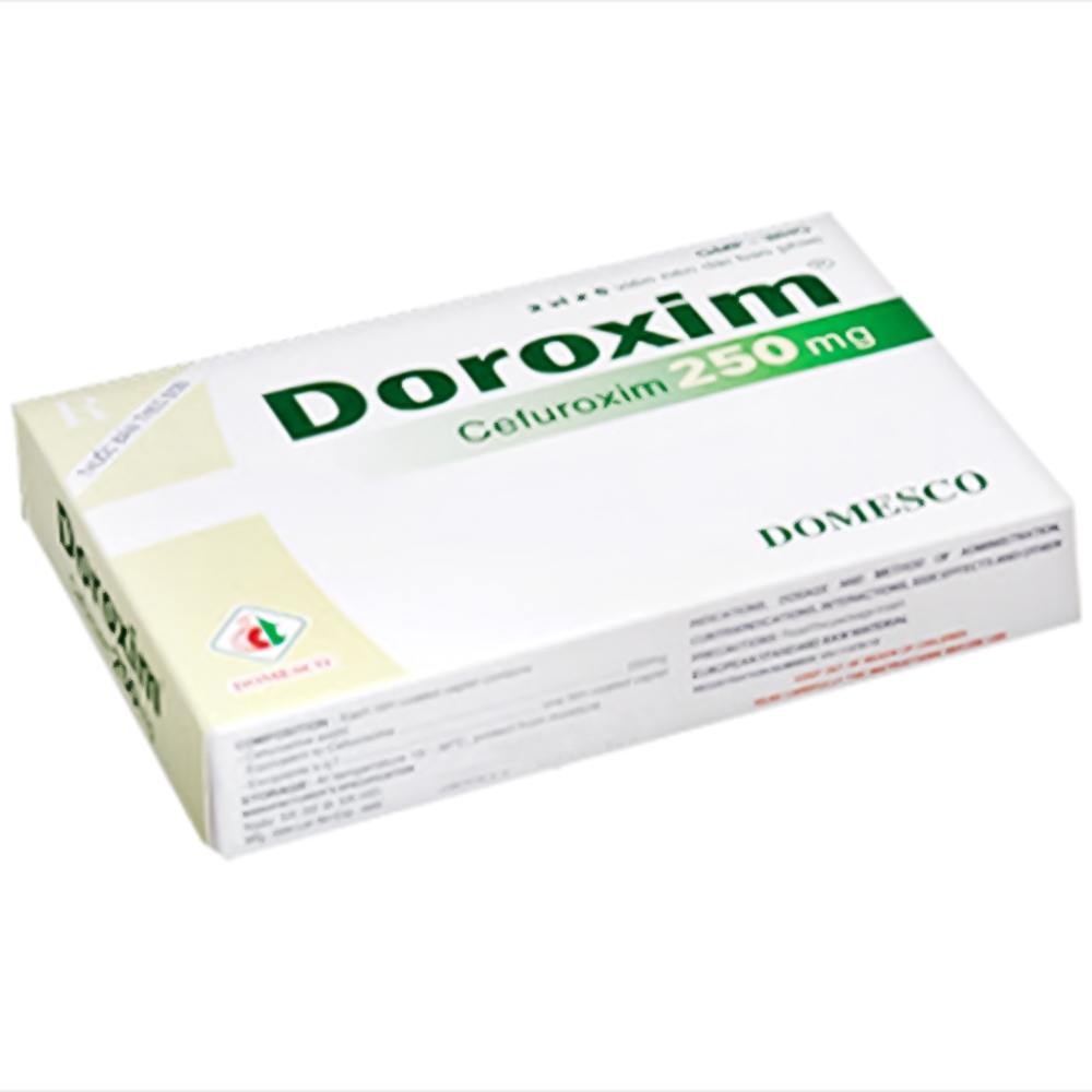 Thuốc Doroxim 250mg Domesco hỗ trợ điều trị nhiễm khuẩn đường (2 vỉ x 5 viên)