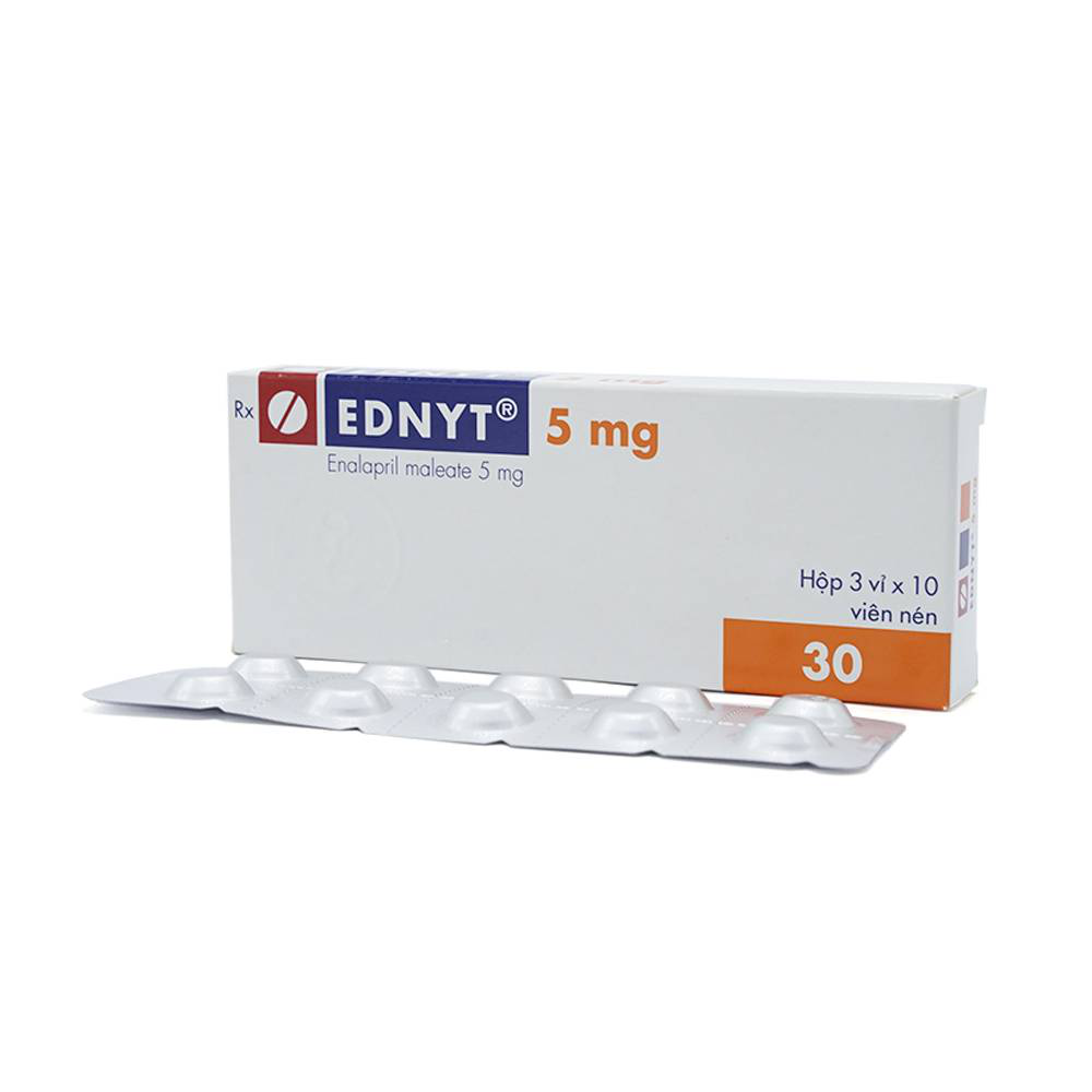 Thuốc Ednyt 5mg Gedeon điều trị tăng huyết áp, suy tim (3 vỉ x 10 viên)