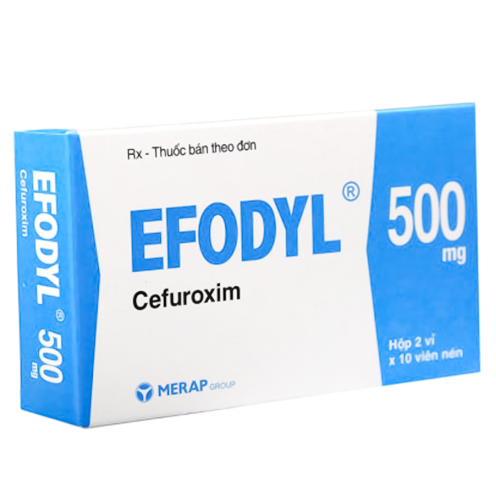 Thuốc Efodyl 500mg điều trị nhiễm khuẩn đường (2 vỉ x 10 viên)