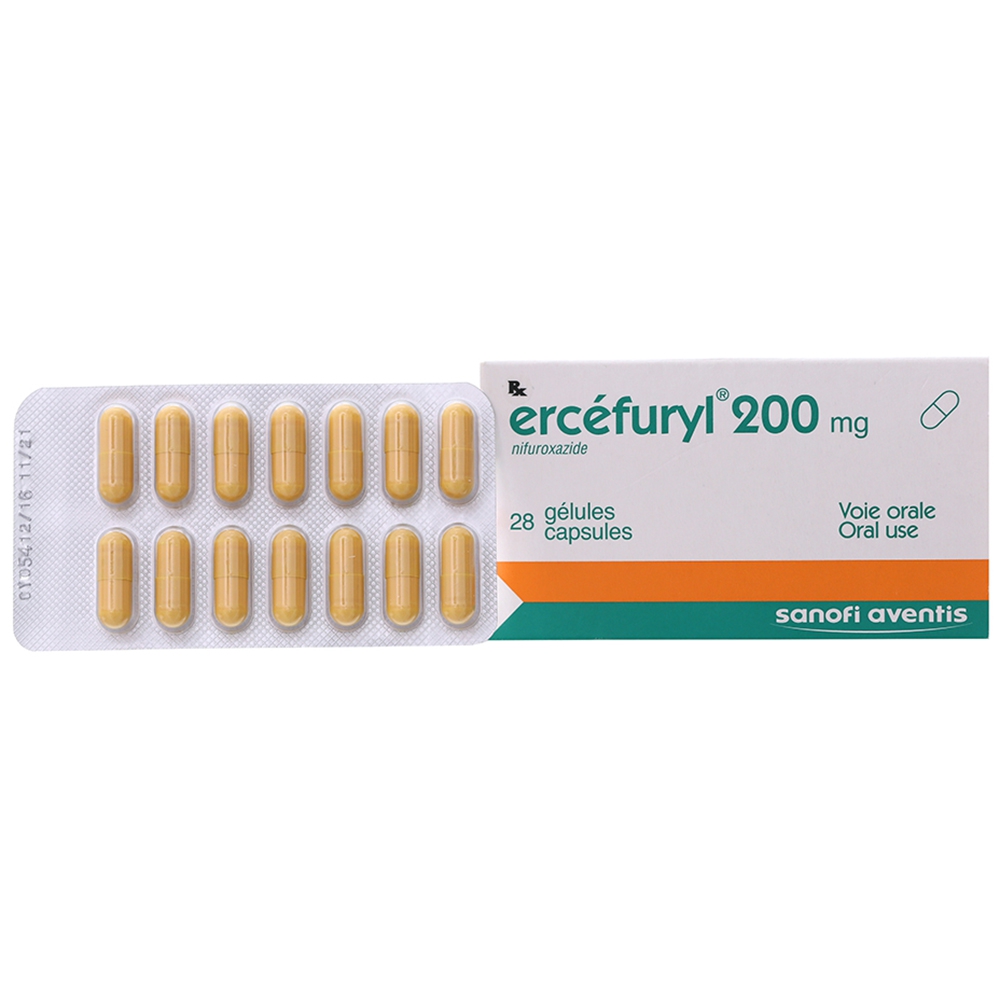 Thuốc Ercefulryl 200mg Sanofi điều trị tiêu chảy cấp (2 vỉ x 14 viên)