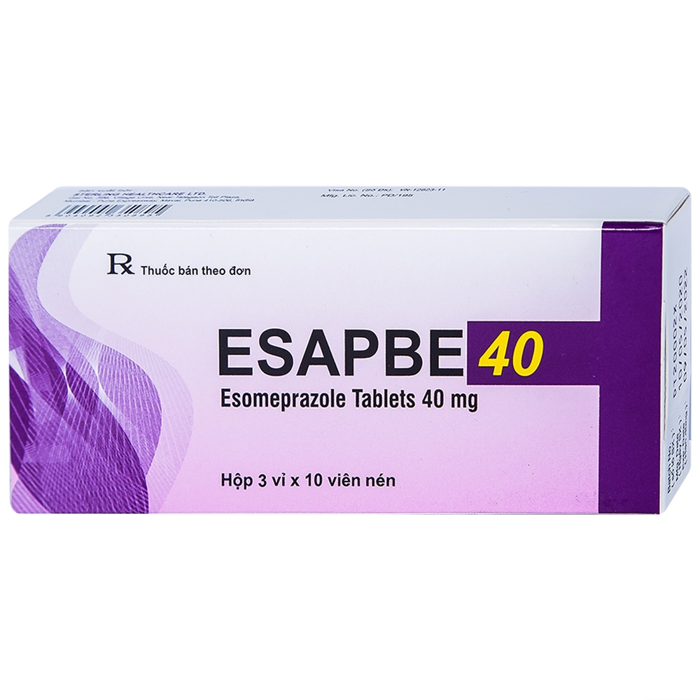 Thuốc Esapbe 40 Sterling Healthcare điều trị trào ngược dạ dày thực quản (3 vỉ x 10 viên)