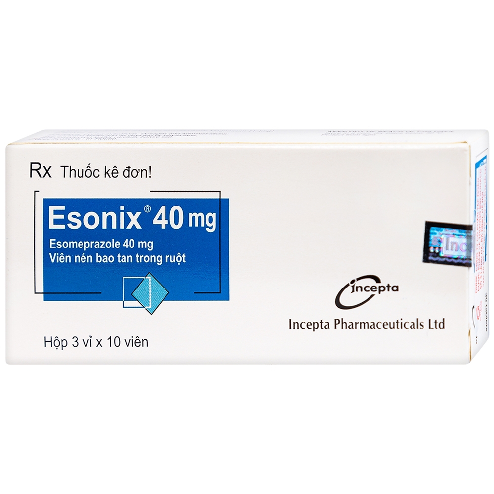 Esonix 40mg trị trào ngược thực quản hộp 30 viên