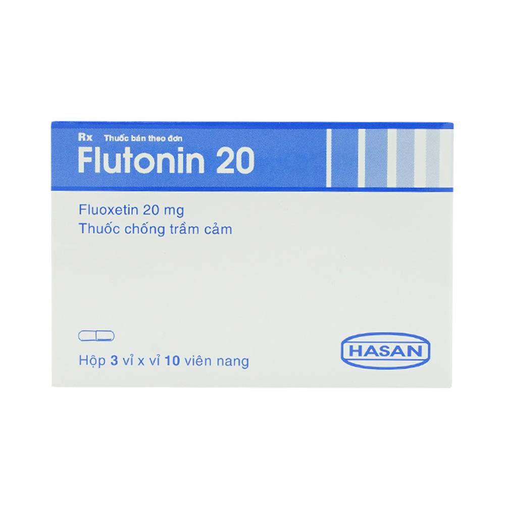 Thuốc Flutonin 20 Hasan điều trị bệnh trầm cảm (3 vỉ x 10 viên)