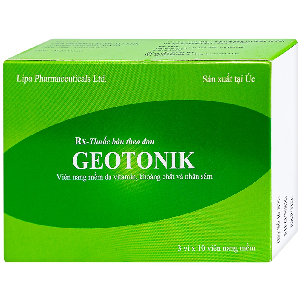 Thuốc Geotonik bổ sung Vitamin, khoáng chất (3 vỉ x 10 viên)