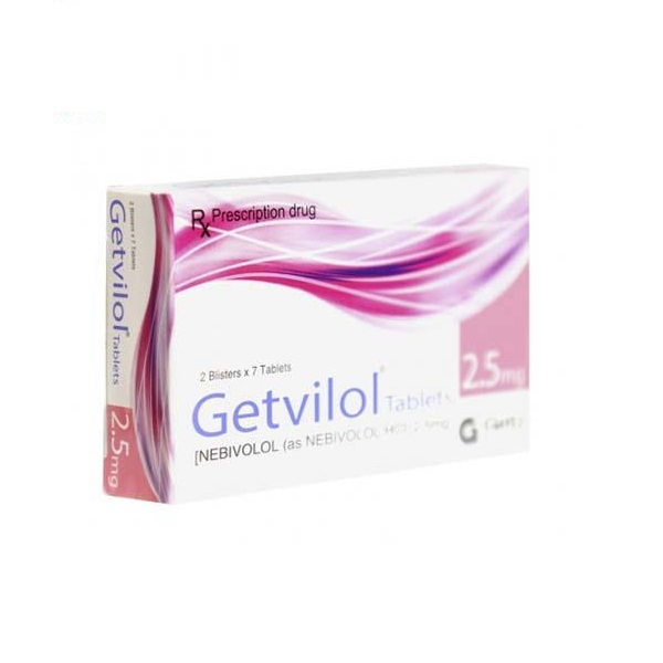 Thuốc Getvilol 2.5mg Getz điều trị tăng huyết áp vô căn (2 vỉ x 7 viên)