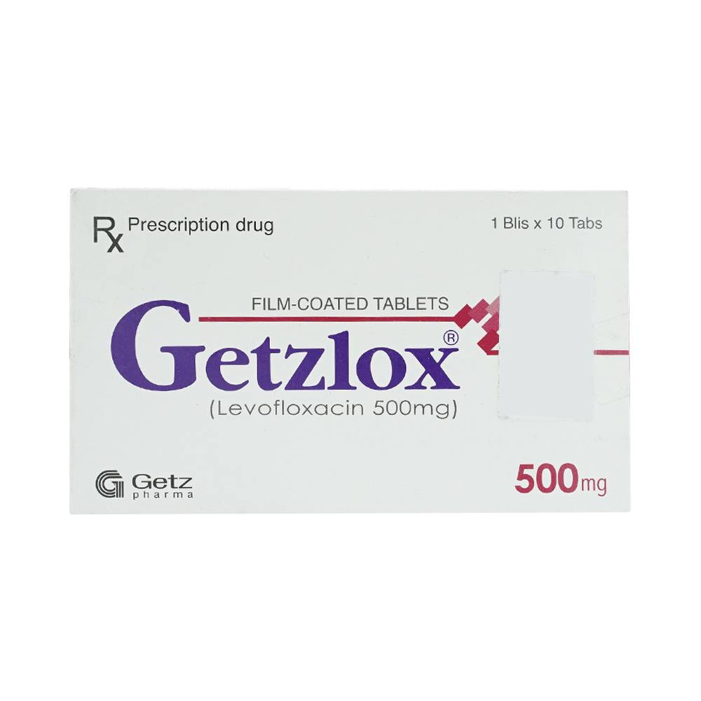 Thuốc Getzlox 500mg Getz điều trị nhiễm khuẩn (1 vỉ x 10 viên)