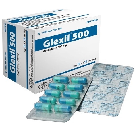 Thuốc Glexil 500 Glomed điều trị nhiễm khuẩn (10 vỉ x 10 viên)