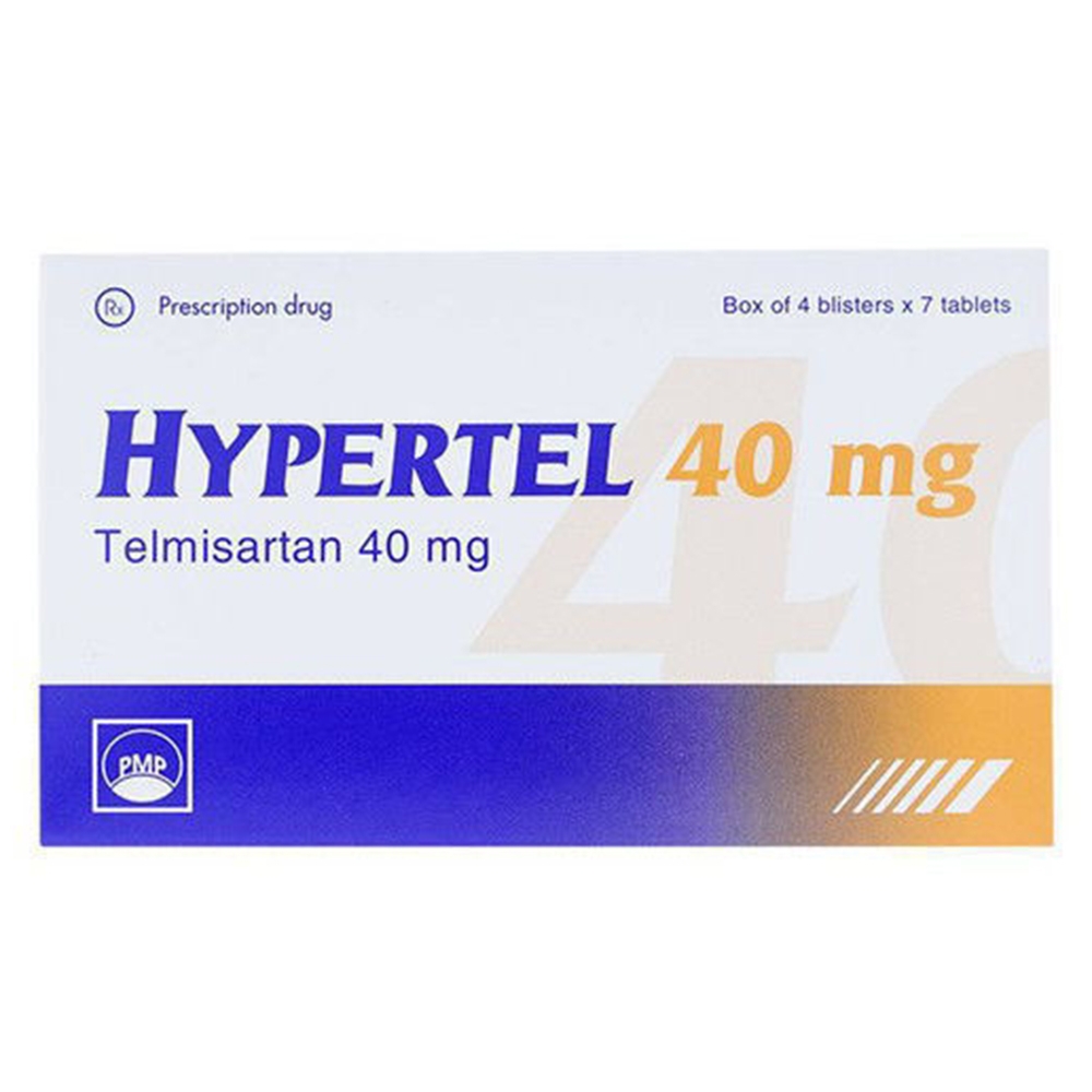 Thuốc Hypertel 40mg Pymepharco điều trị cao huyết áp vô căn (4 vỉ x 7 viên) 