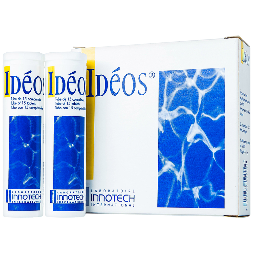 Thuốc Idéos 500mg/400IU Innotech bổ sung Vitamin D và Canxi, điều trị bệnh loãng xương (4 tuýp x 15 viên)