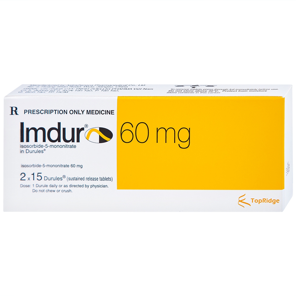 Thuốc Imdur 60mg AstraZeneca điều trị dự phòng đau thắt ngực (2 vỉ x 15 viên)