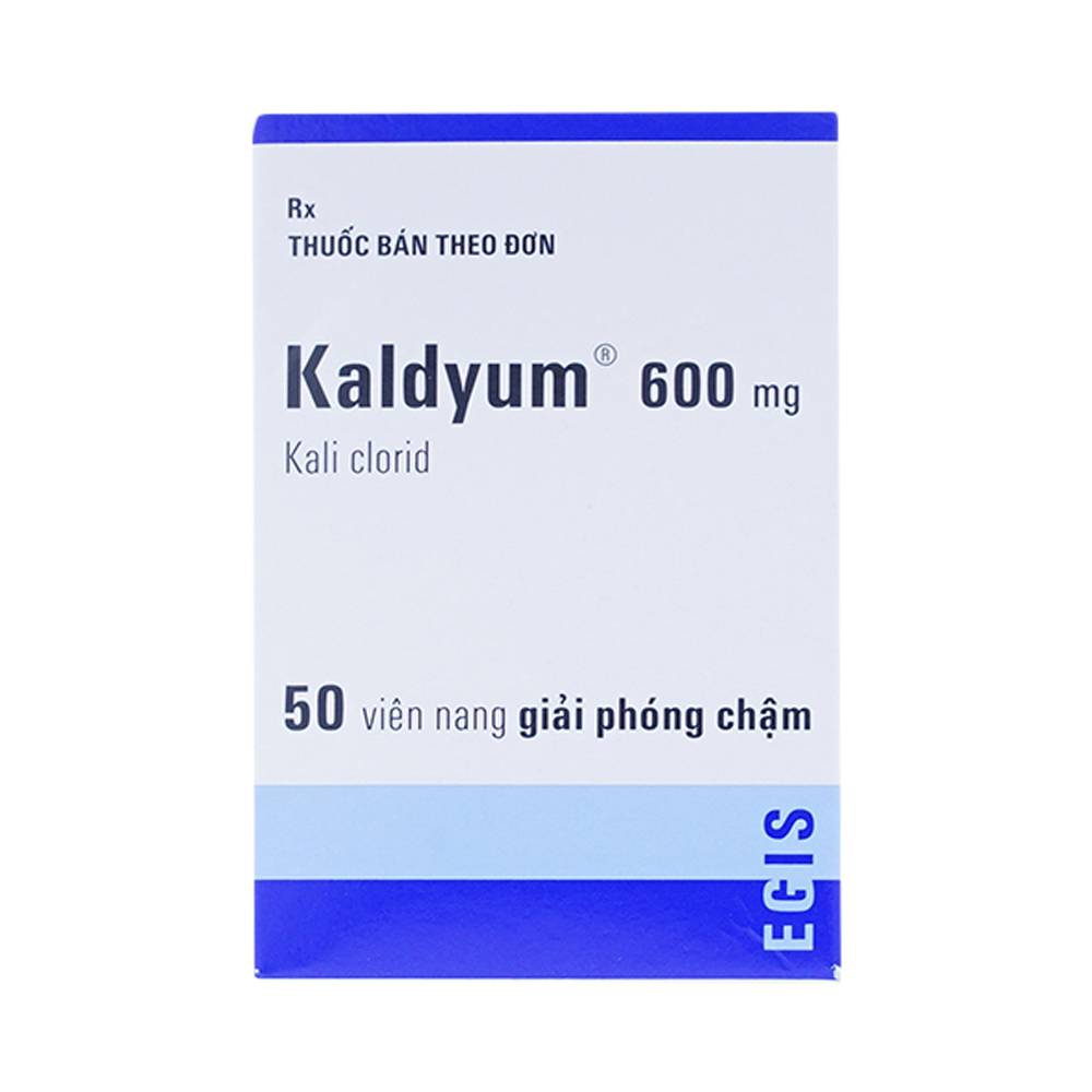 Thuốc Kaldyum 600mg Egis Pharma phòng ngừa, điều trị giảm kali huyết (50 viên)