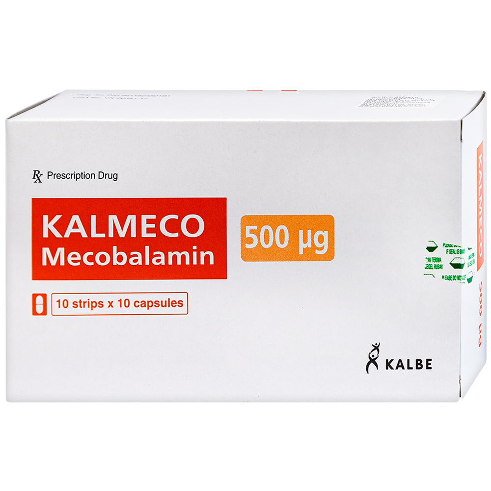 Viên nang Kalmeco 500µg Kalbe điều trị các bệnh thần kinh ngoại biên do thiếu hụt vitamin B12 (10 vỉ x 10 viên) 