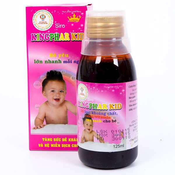 Siro Kingphar Kid hỗ trợ tăng cường thể chất, sức đề kháng, khả năng miễn dịch (125ml)