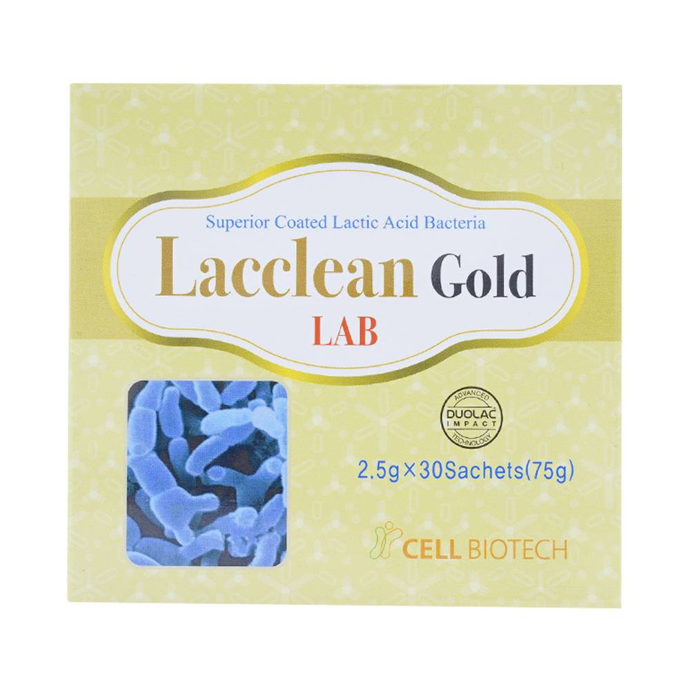 Men vi sinh Lacclean Gold Lab điều trị rối loạn đường ruột do bệnh lý hoặc kháng sinh kéo dài (30 gói)