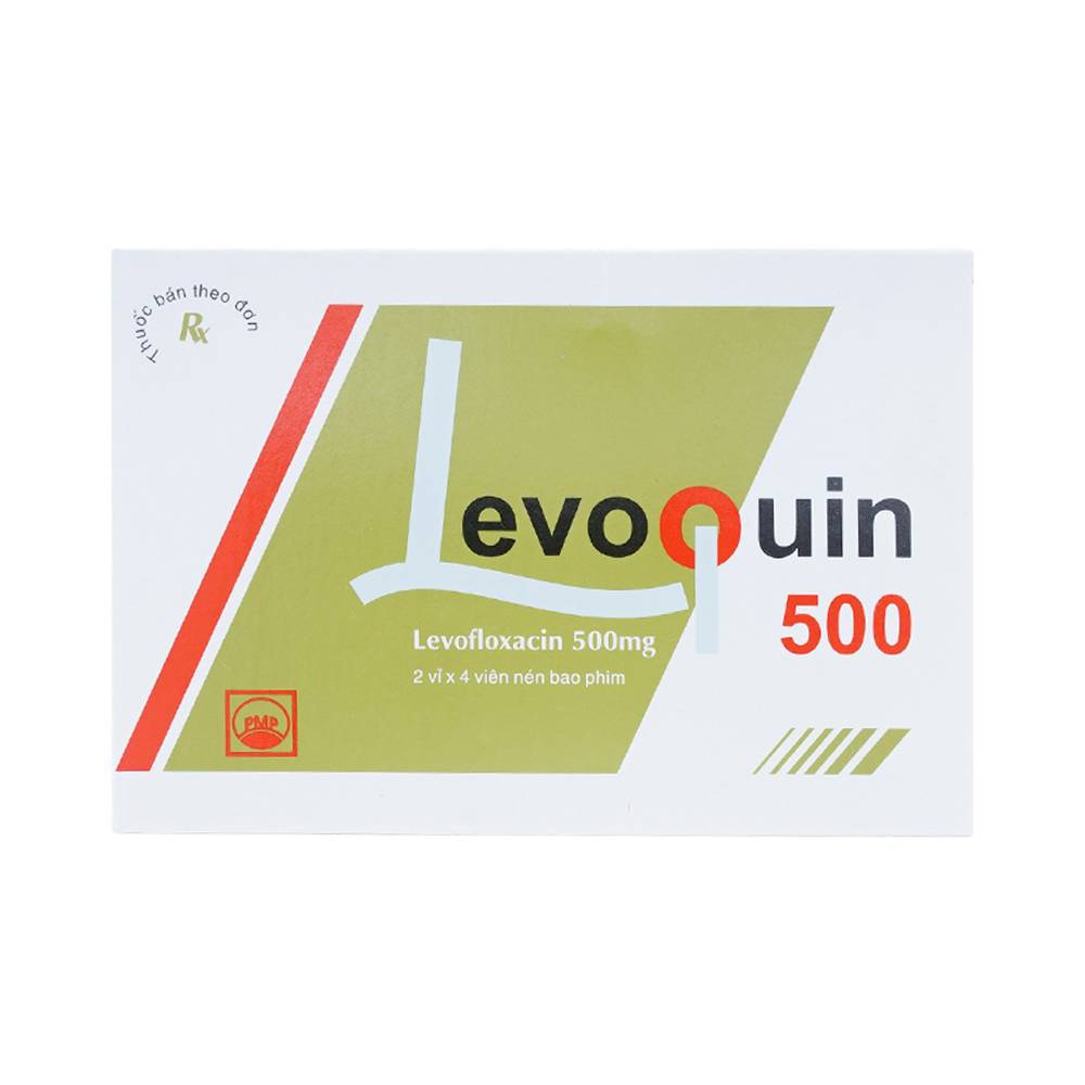 Thuốc Levoquin 500 Pymepharco điều trị các chứng nhiễm trùng (2 vỉ x 4 viên)