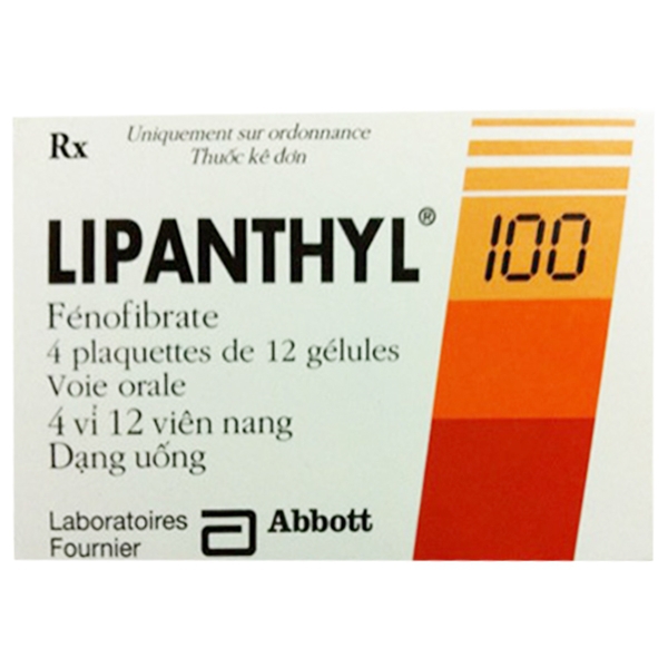 Thuốc Lipanthyl 100 Laboratoires Fournier điều trị tăng cholesterol và triglyceride máu (4 vỉ x 12 viên)